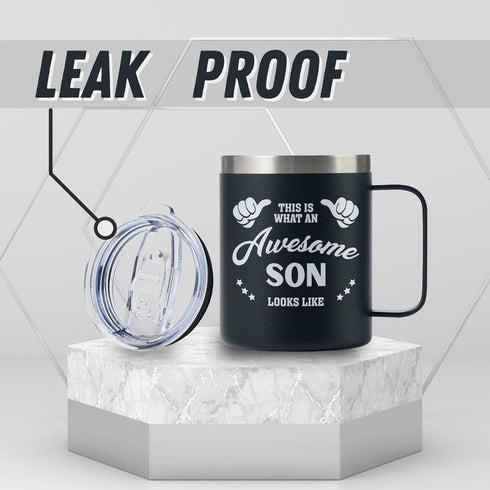 Son Gifts Coffee Mug, from Mom / Dad